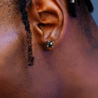 S925 Moissanite Round Diamond Stud Earrings for Men