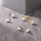 0.6/0.8/1.0 Carats *2 Round Excellent VVS1 Moissanite Earrings