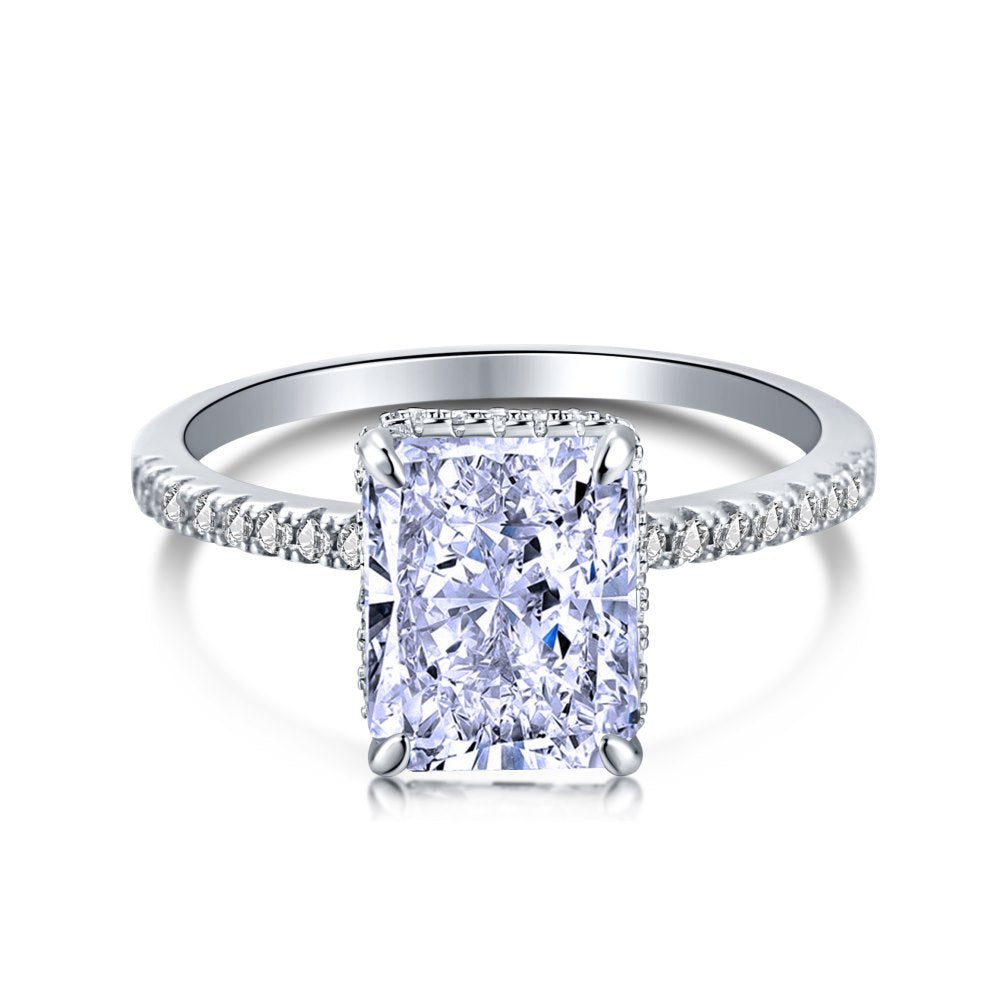S925 Advanced Ice Flower Cut Colorful Gem Ring
