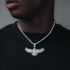 Eagle White Gold Moissanite Pendant