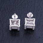 10mm S925 Moissanite Iced Out Stud Earrings Hip-Hop Men's