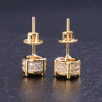 S925 & Moissanite Round Diamond Stud Earrings for Men