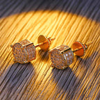 S925 & Moissanite Round Diamond Stud Earrings for Men