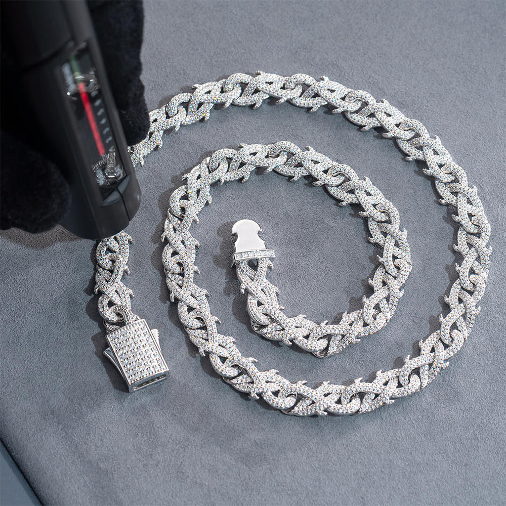 10mm Moissanite Crown Of Thorns  Bracelet