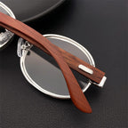 Moissanite Fashion Trend Wooden Temple Glasses