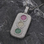 Moissanite Creative Color Traffic Light Pendant