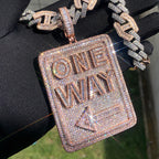 Iced Out “One Way” Pendant