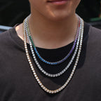 Hip Hop Trend Colored Zircon Tennis Chain