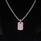 Moissanite Hip Hop Rectangular Pendant