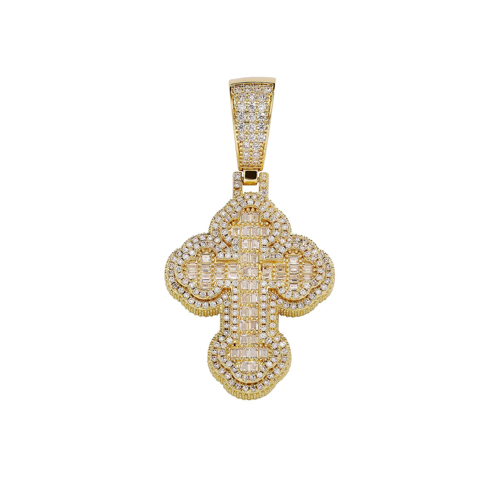 Iced Out Cross Pendant for Men Hip Hop Jewelry