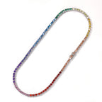 Hip Hop Trend Colored Zircon Tennis Chain