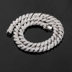 14mm Moissanite Twisted Cuban Chain