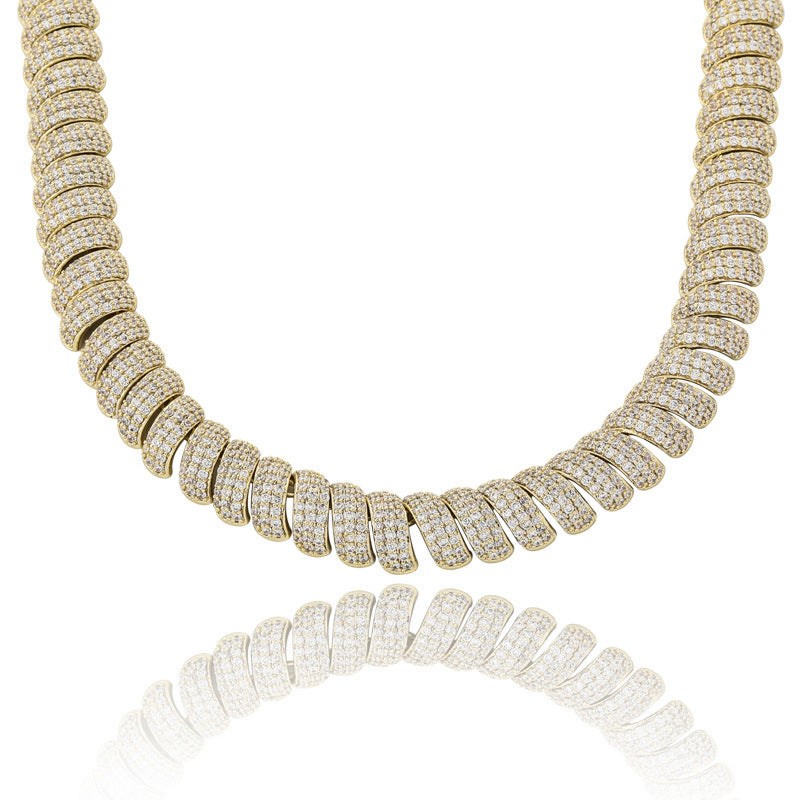 14mm Moissanite Twisted Cuban Chain