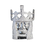 Moissanite Crown Jesus Pendant