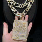 Iced Out “One Way” Pendant