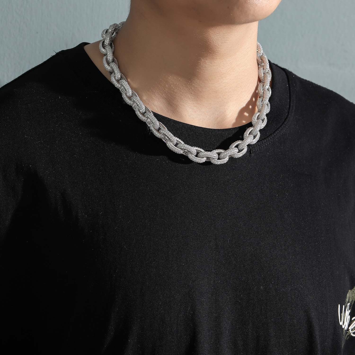 13mm Moissanite Hip Hop O-Chain Necklace