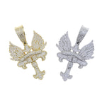 Hip Hop Iced Out Skull Cross Pendant