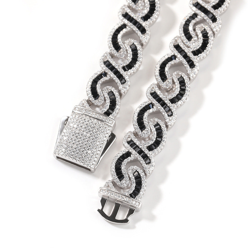 12mm Infinity Around Cuban Bracelet