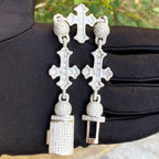 Hip-Hop Cross Bracelet with Moissanite Beads