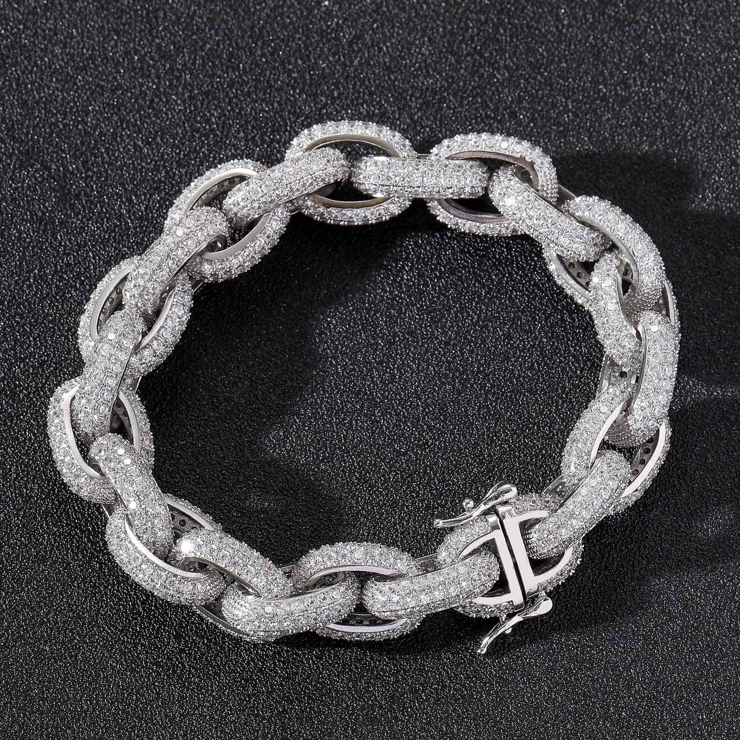 13mm Moissanite Hip Hop O-Chain Necklace