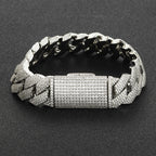 20mm Moissanite Diamond Prong Cuban Bracelet