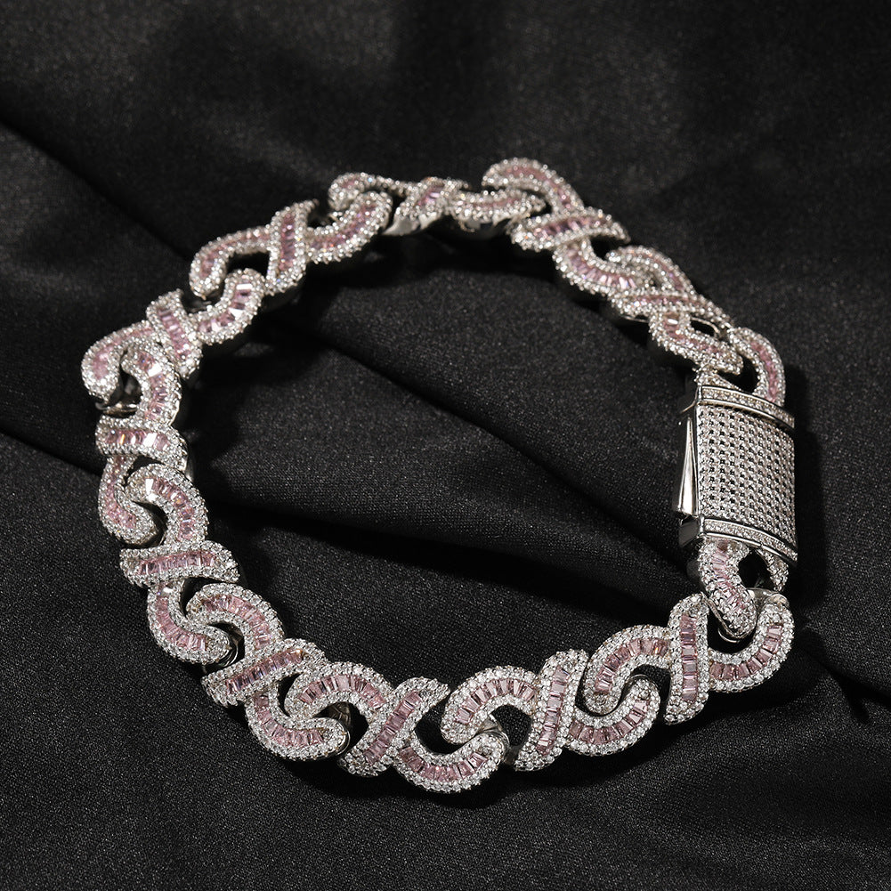 12mm Infinity Around Cuban Bracelet