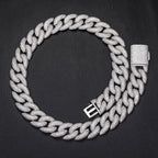 20mm Moissanite Pave 5-row Diamond Cuban Chain