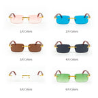Fashion Frameless Wooden Temple Sunglasses