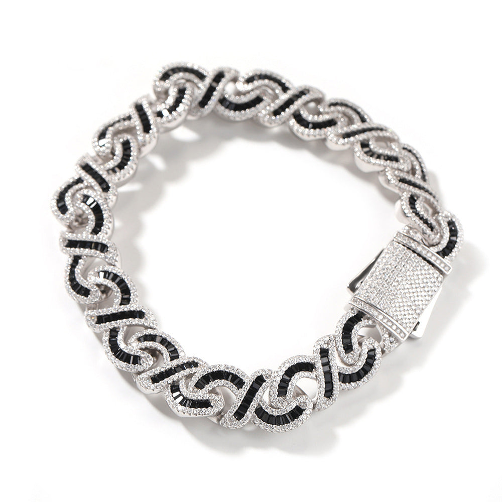 12mm Infinity Around Cuban Bracelet