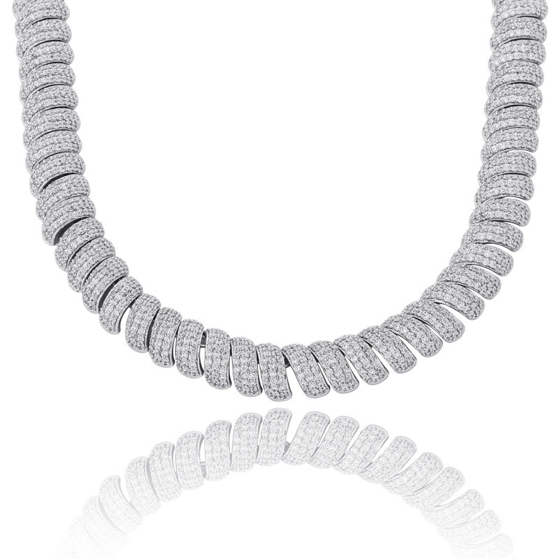 14mm Moissanite Twisted Cuban Chain