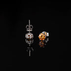 S925 & VVS Moissanite Certified Yellow Stud Earrings (Total 2 Carats )