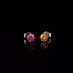 S925 & VVS Moissanite Certified Yellow Stud Earrings (Total 2 Carats )