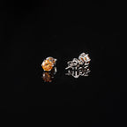 S925 & VVS Moissanite Certified Yellow Stud Earrings (Total 2 Carats )