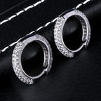 15mm S925 Moissanite Round Hoop Mens Earrings