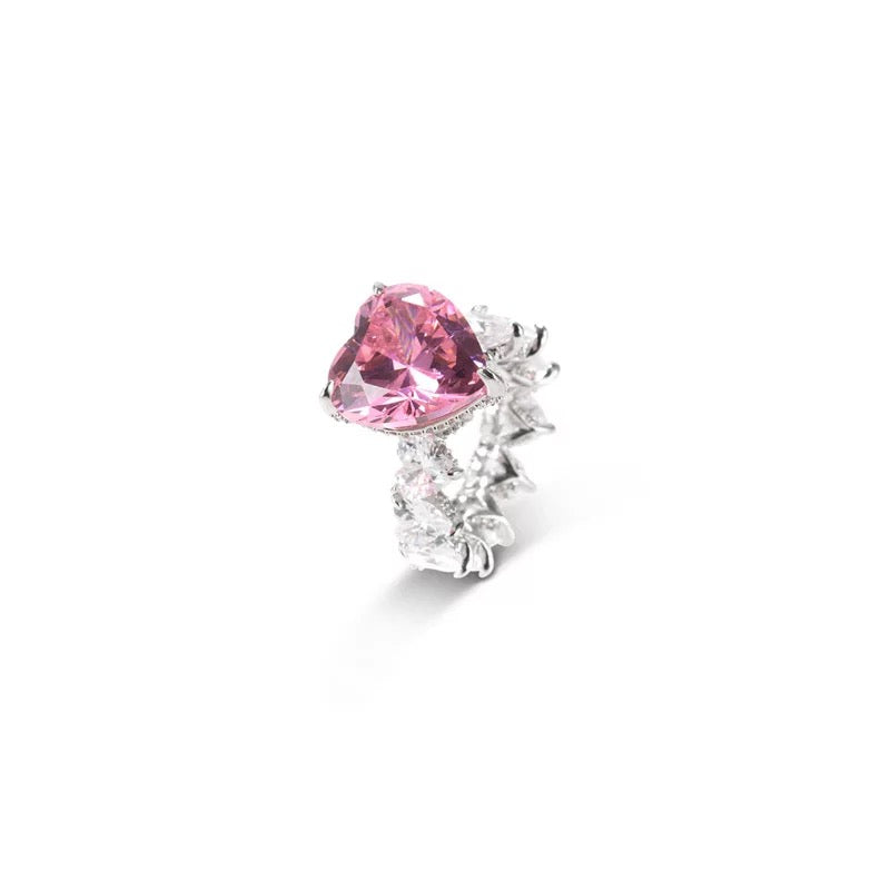 Colorful Heart Queen Ring
