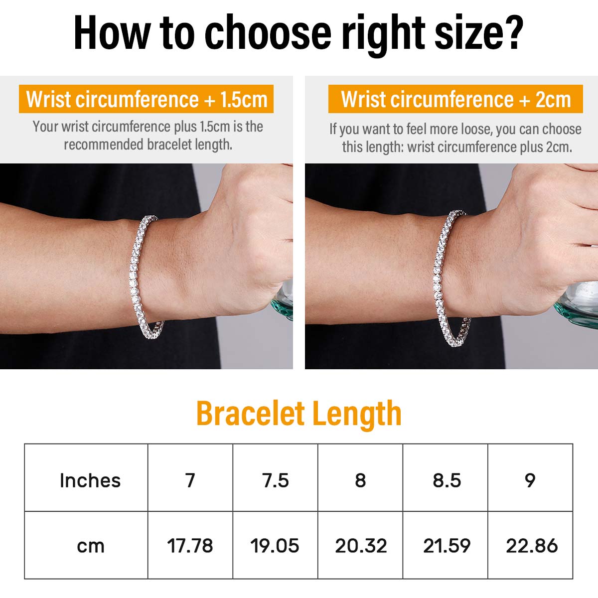 3mm Moissanite Tennis Bracelet for Men