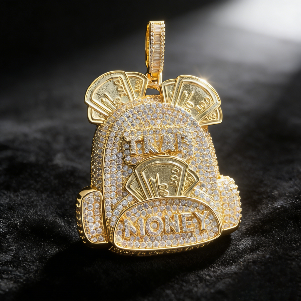 Street Style |  Iced Out Backpack Pendant