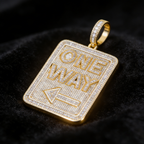Iced Out “One Way” Pendant