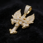 Hip Hop Iced Out Skull Cross Pendant