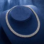 10MM Moissanite Diamond Prong Cuban Chain