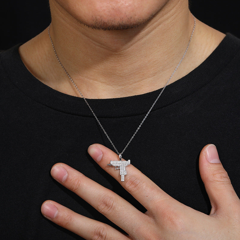 Zircon Uzi Charge Pendant Necklace