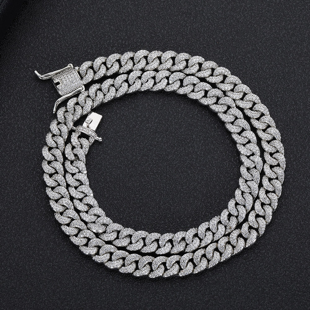 8mm Iced 925S Cuban Link Chain