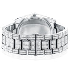 Iced Arabic Numerals Watch with Date - 42.2mm White Gold