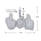 Ice Palm Gesture Moissanite Pendant