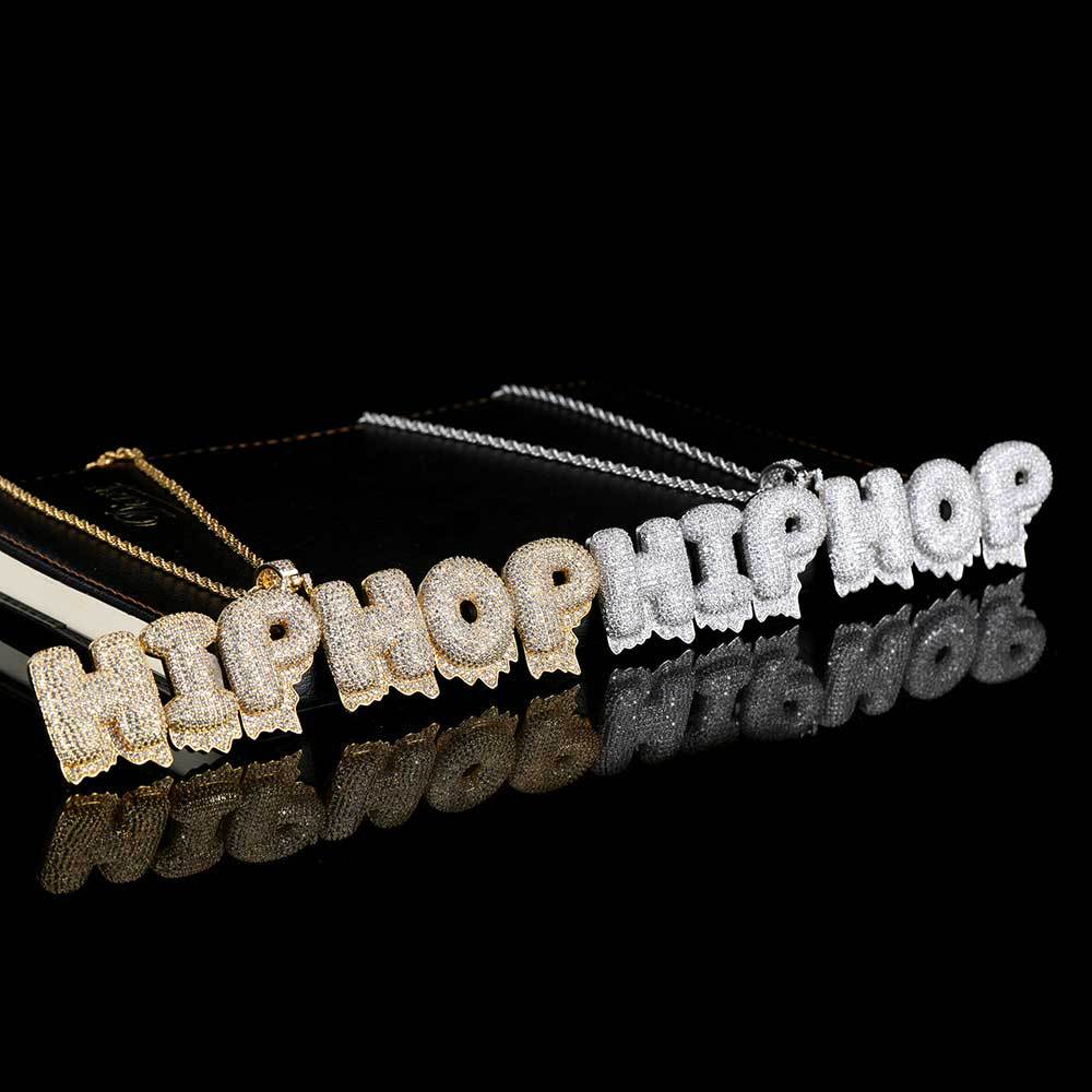 Custom | Ice Out Lava Bubble Alphabet Pendant