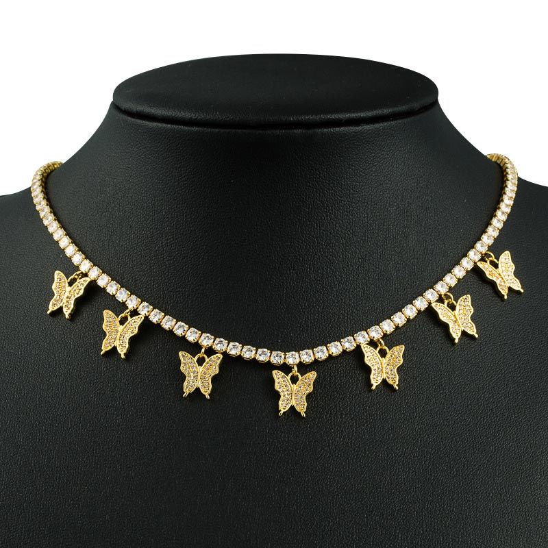 Butterflies Tennis Choker Necklace