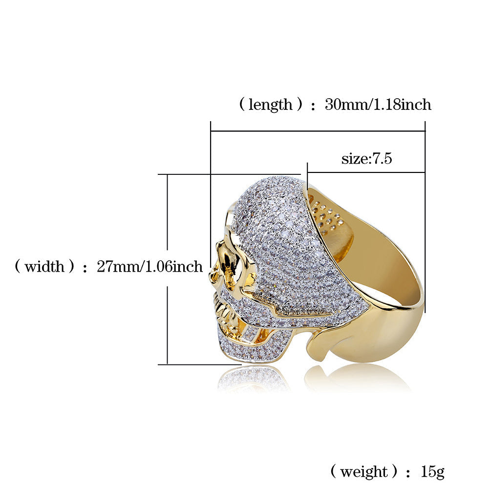 Skull Moissanite Men's Vintage Ring