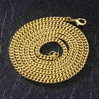 3mm Cuban Chain in Gold