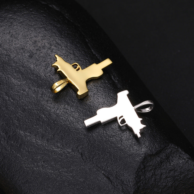 Zircon Uzi Charge Pendant Necklace