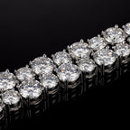 Mixed Size 6mm x 5mm  Moissanite Tennis Bracelet